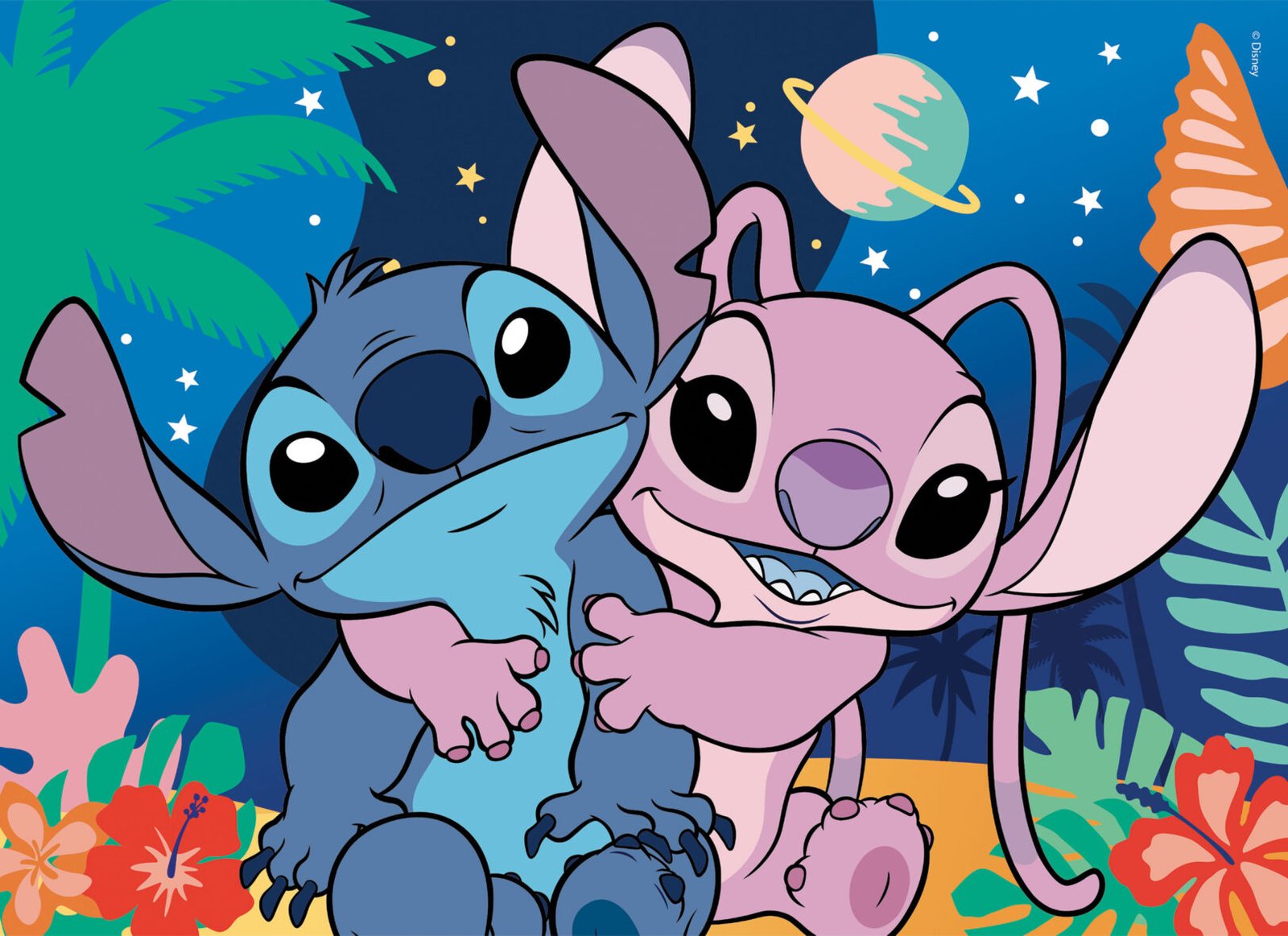 Puzzle Double-Face Lilo et Stitch – 24 pièces – Format Compact – Lisciani