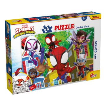 Puzzle Double-Face Spidey – L’Équipe – 24 pièces – Lisciani
