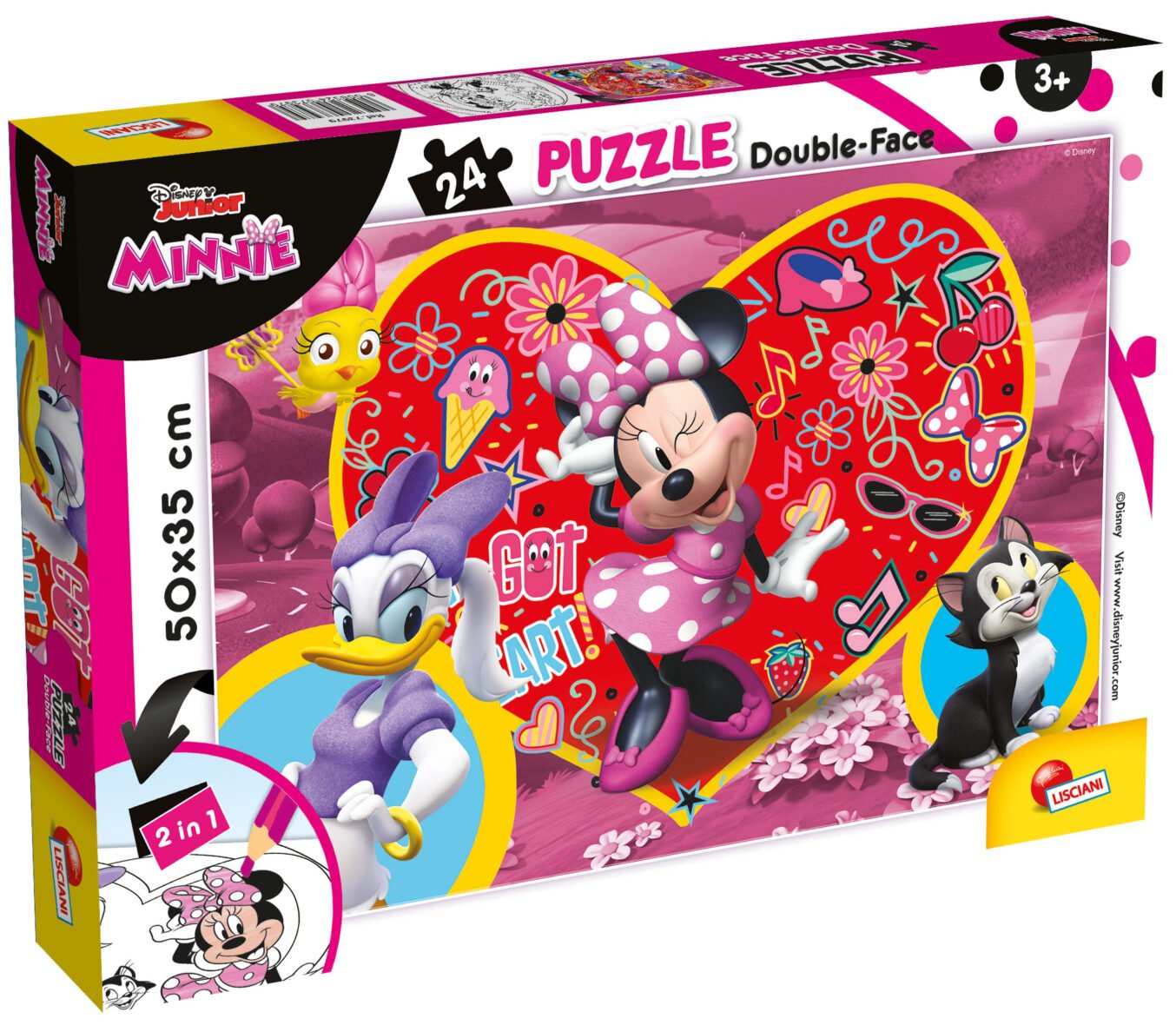 Puzzle Double-Face Minnie Mouse – 24 pièces – Lisciani