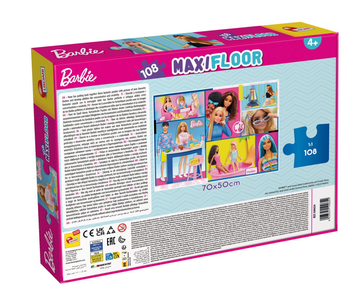 Puzzle Géant Barbie – 108 pièces – Lisciani