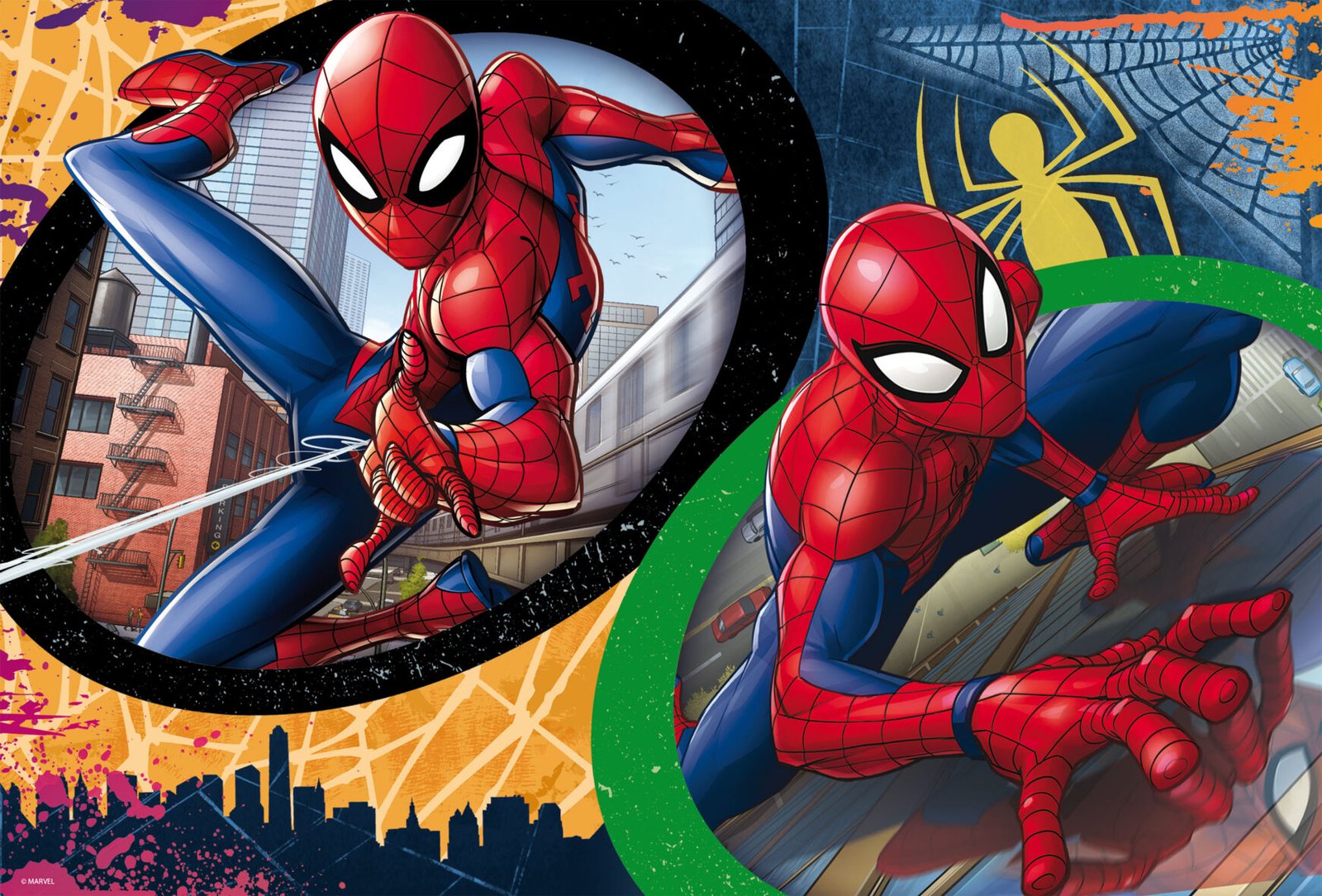 Puzzle Double-Face Géant Spider-Man – 2 x 60 pièces – Lisciani