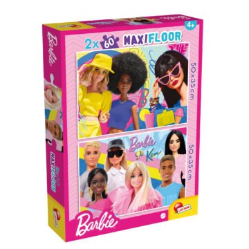 Puzzle Double-Face Géant Barbie – 2 x 60 pièces – Lisciani