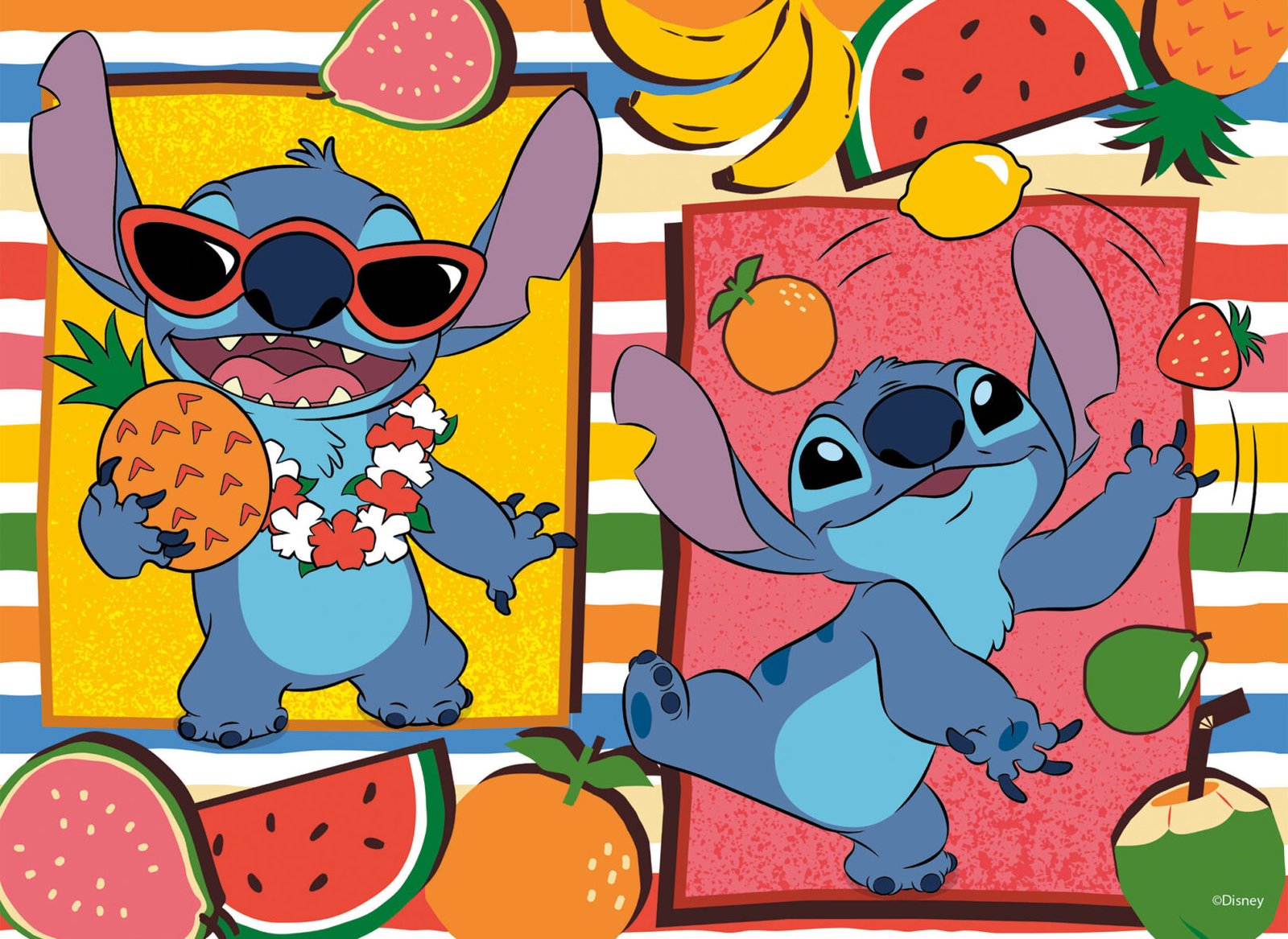 Puzzle Double-Face Géant Lilo et Stitch – 4 x 48 pièces – Lisciani