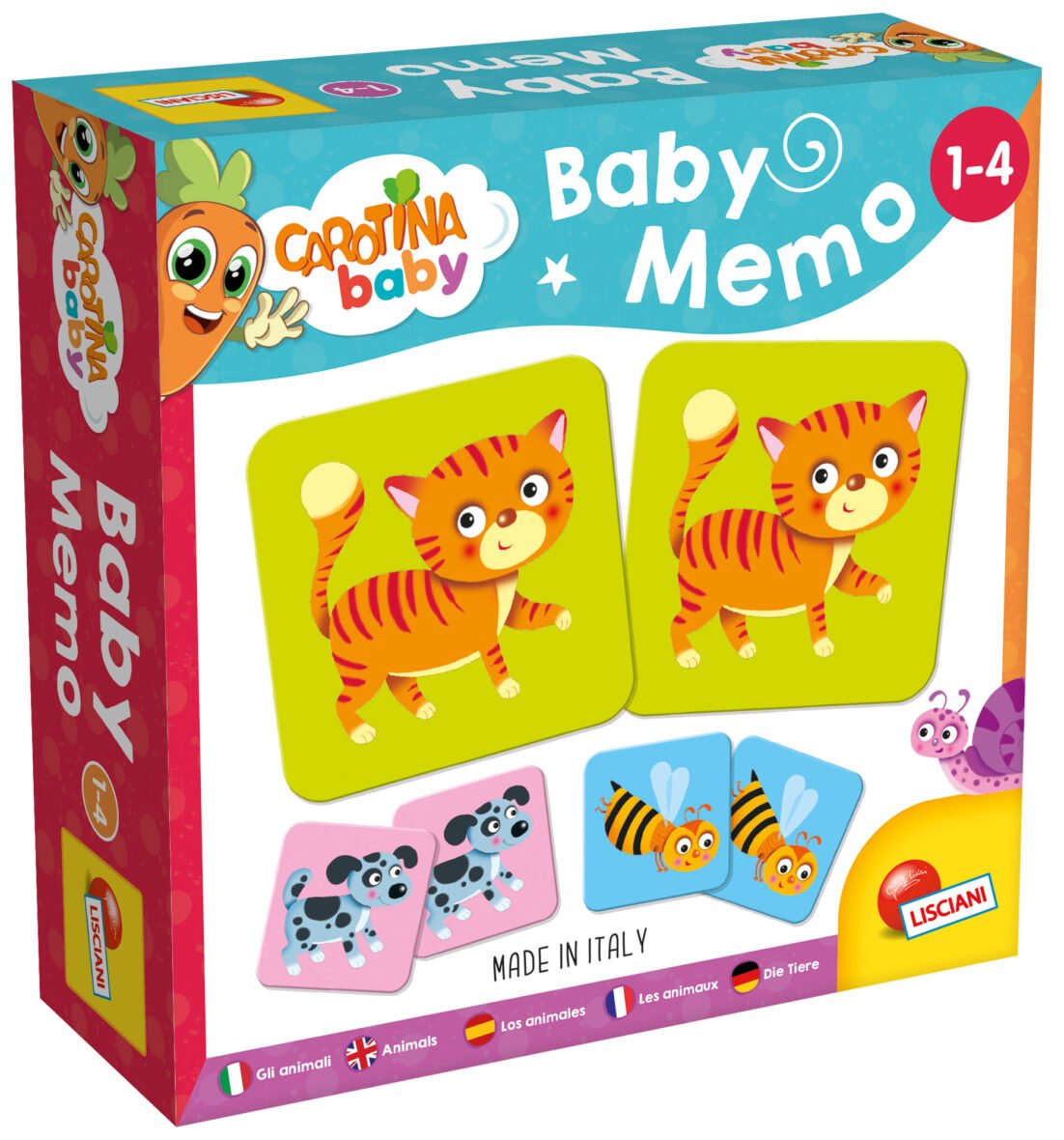Jeu de Mémoire Carotina Baby – Les Animaux – Lisciani