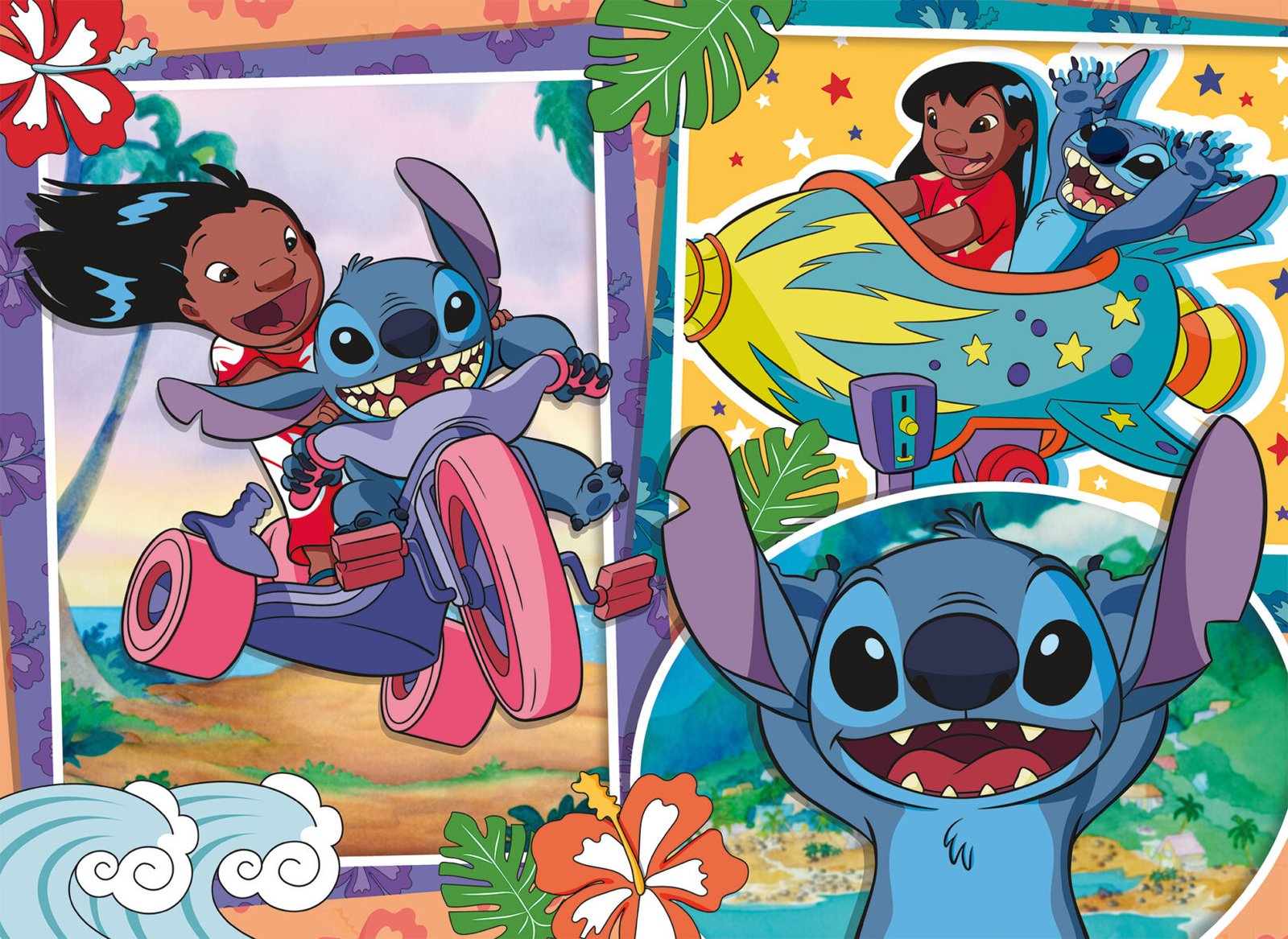 Puzzle Double-Face Éco Stitch – 60 pièces – Lisciani