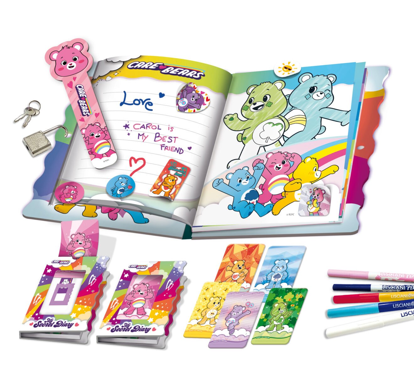 Journal Secret Les Bisounours – Couverture Interchangeable – Lisciani