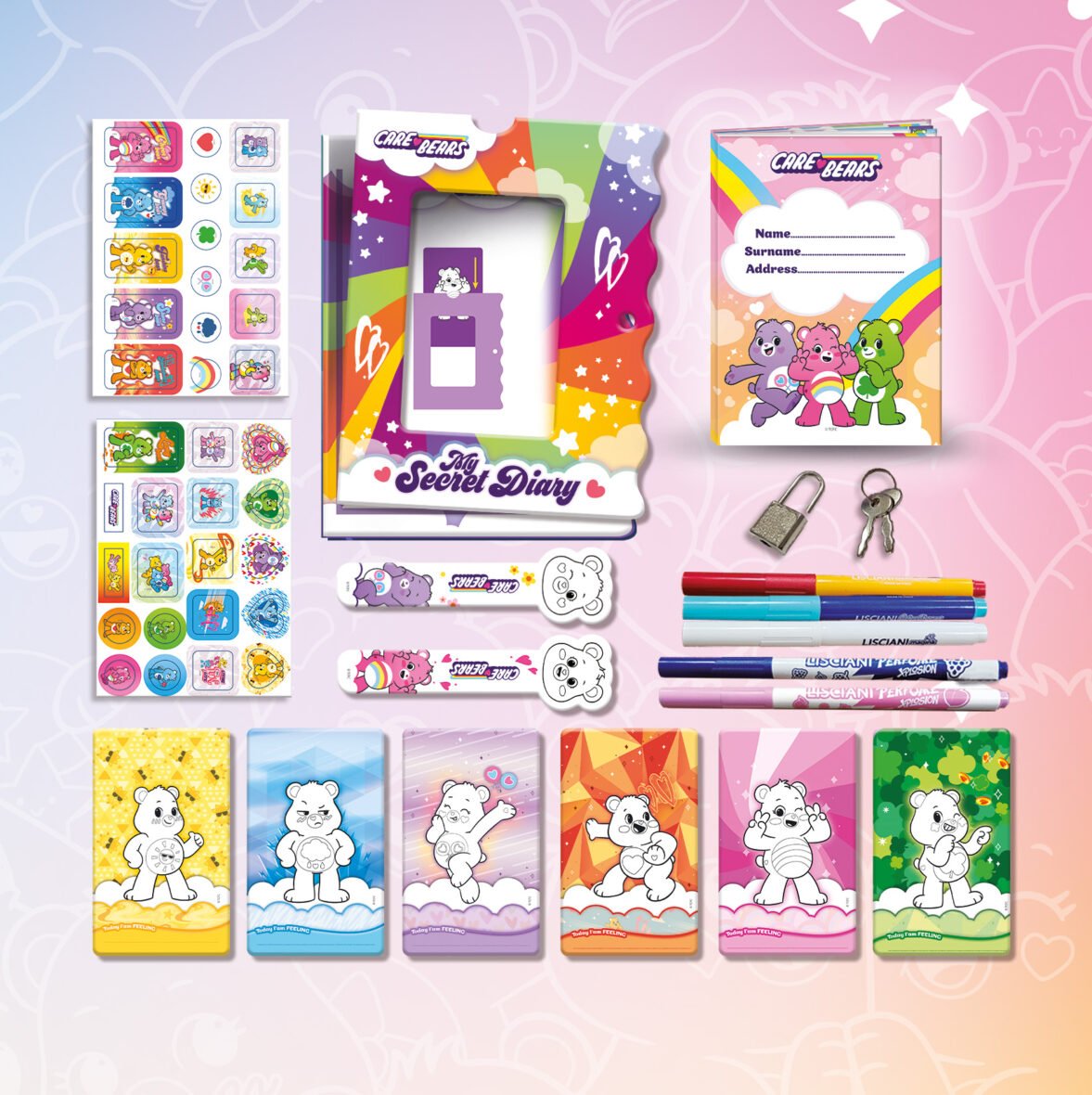 Journal Secret Les Bisounours – Couverture Interchangeable – Lisciani