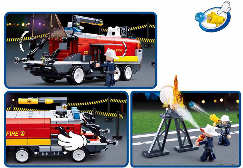 Jeu de Construction – Camion de Pompiers d’Aéroport – Sluban