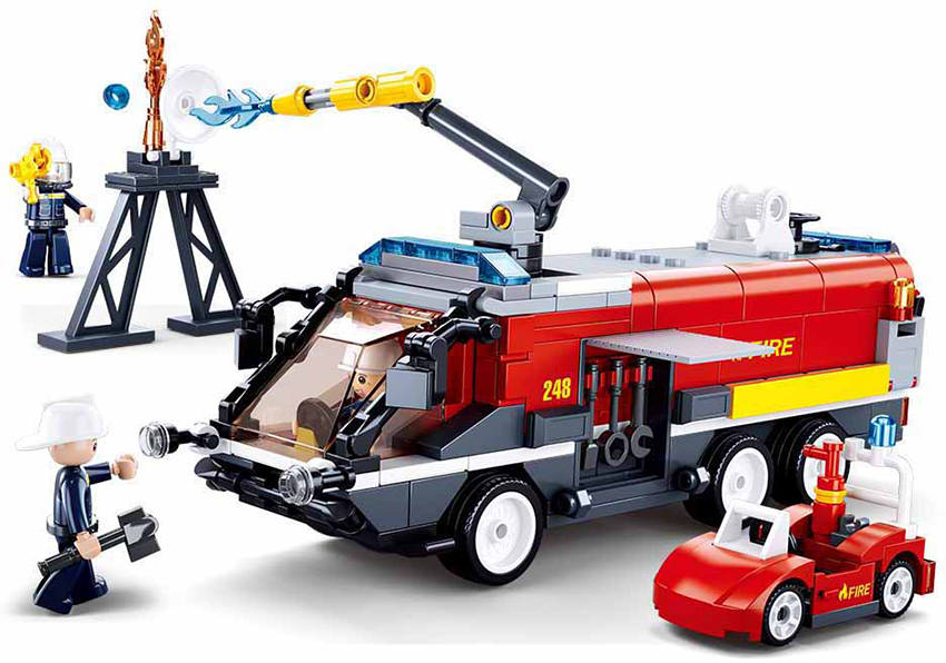 Jeu de Construction – Camion de Pompiers d’Aéroport – Sluban