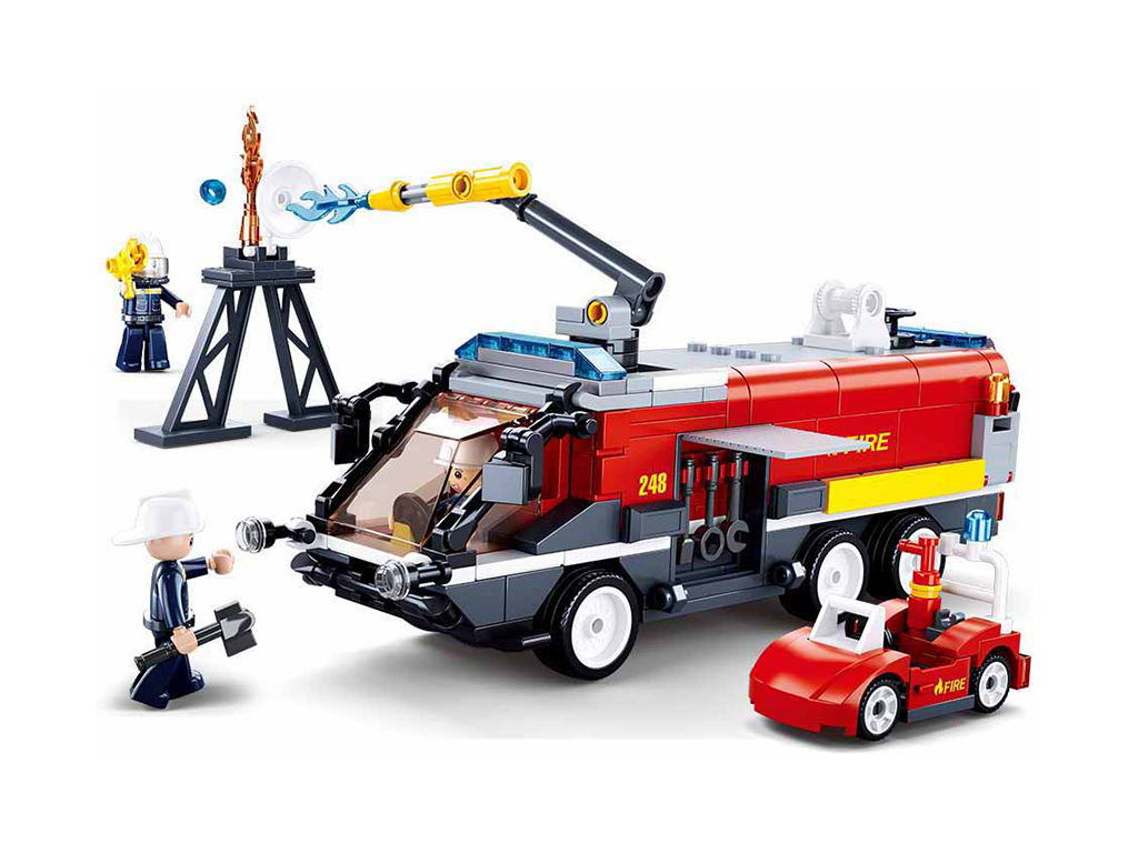 Jeu de Construction – Camion de Pompiers d’Aéroport – Sluban