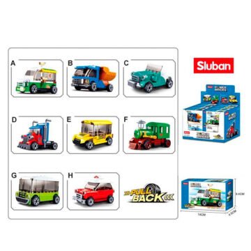 Jeu de Construction – Véhicule à Rétrofriction Power Bricks – Sluban