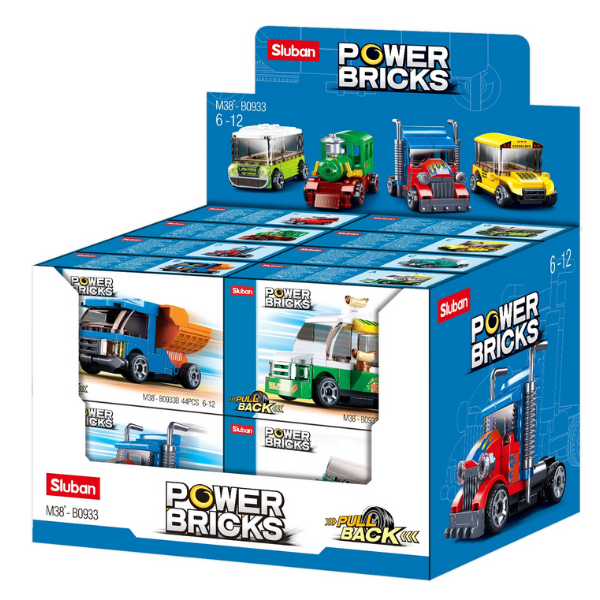 Jeu de Construction – Véhicule à Rétrofriction Power Bricks – Sluban