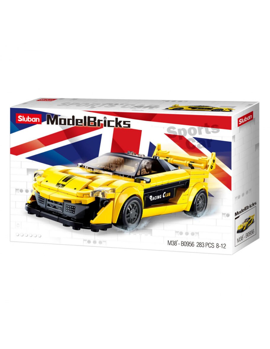 Jeu de Construction – Supercar Britannique Jaune – Sluban