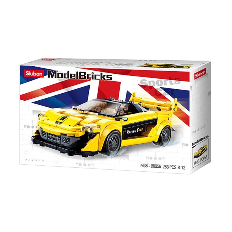Jeu de Construction – Supercar Britannique Jaune – Sluban