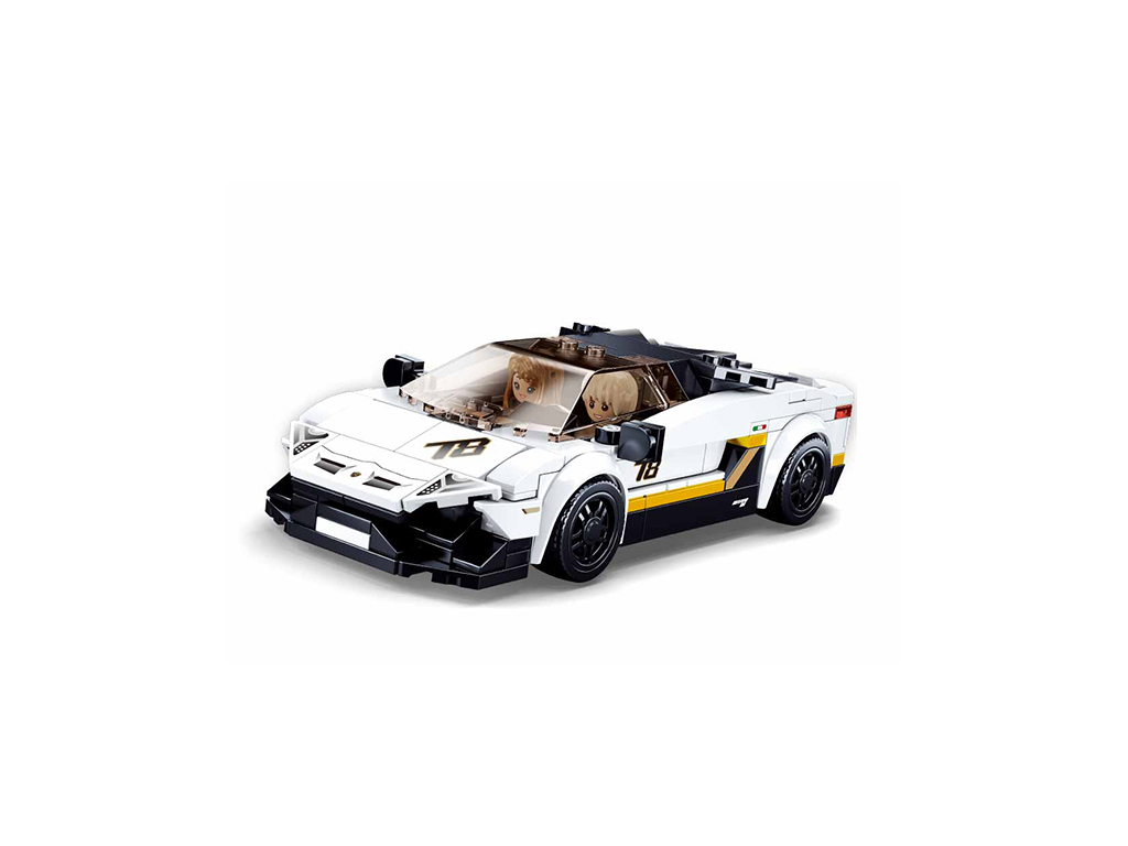 Jeu de Construction – Supercar Italienne Blanche – Sluban