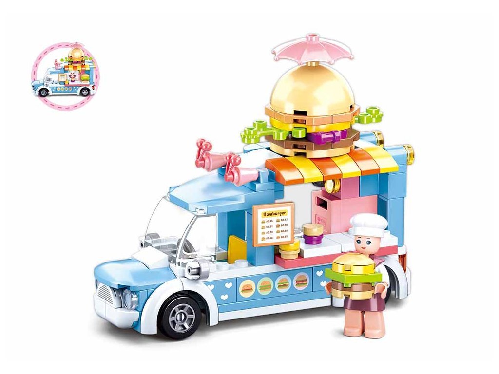Jeu de Construction – Camion à Hamburgers – Sluban