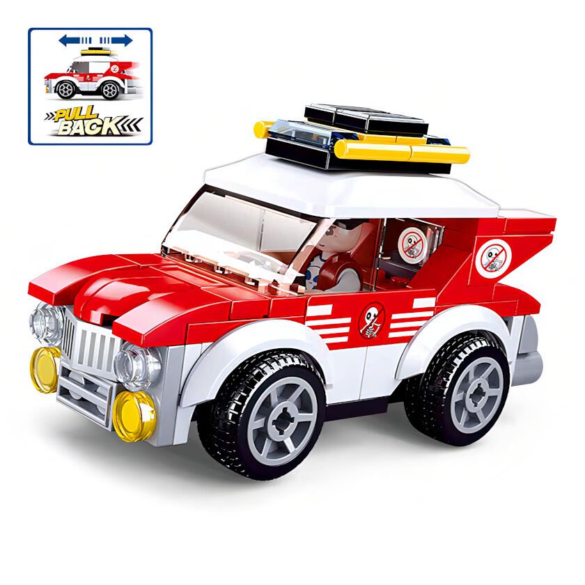 Jeu de Construction – Voiture de Rallye à Rétrofriction – Sluban