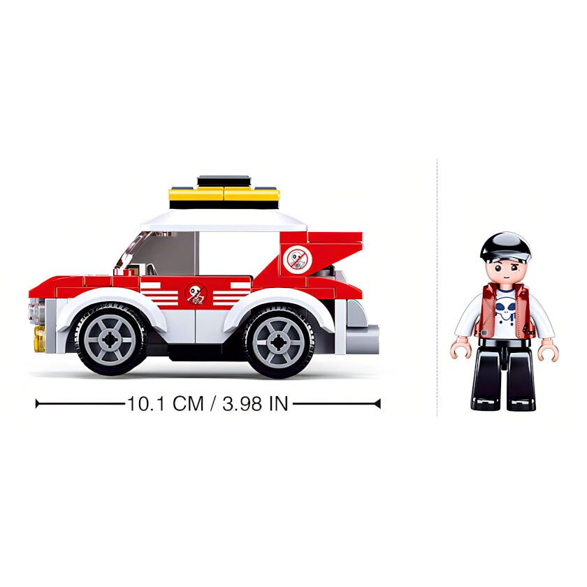 Jeu de Construction – Voiture de Rallye à Rétrofriction – Sluban