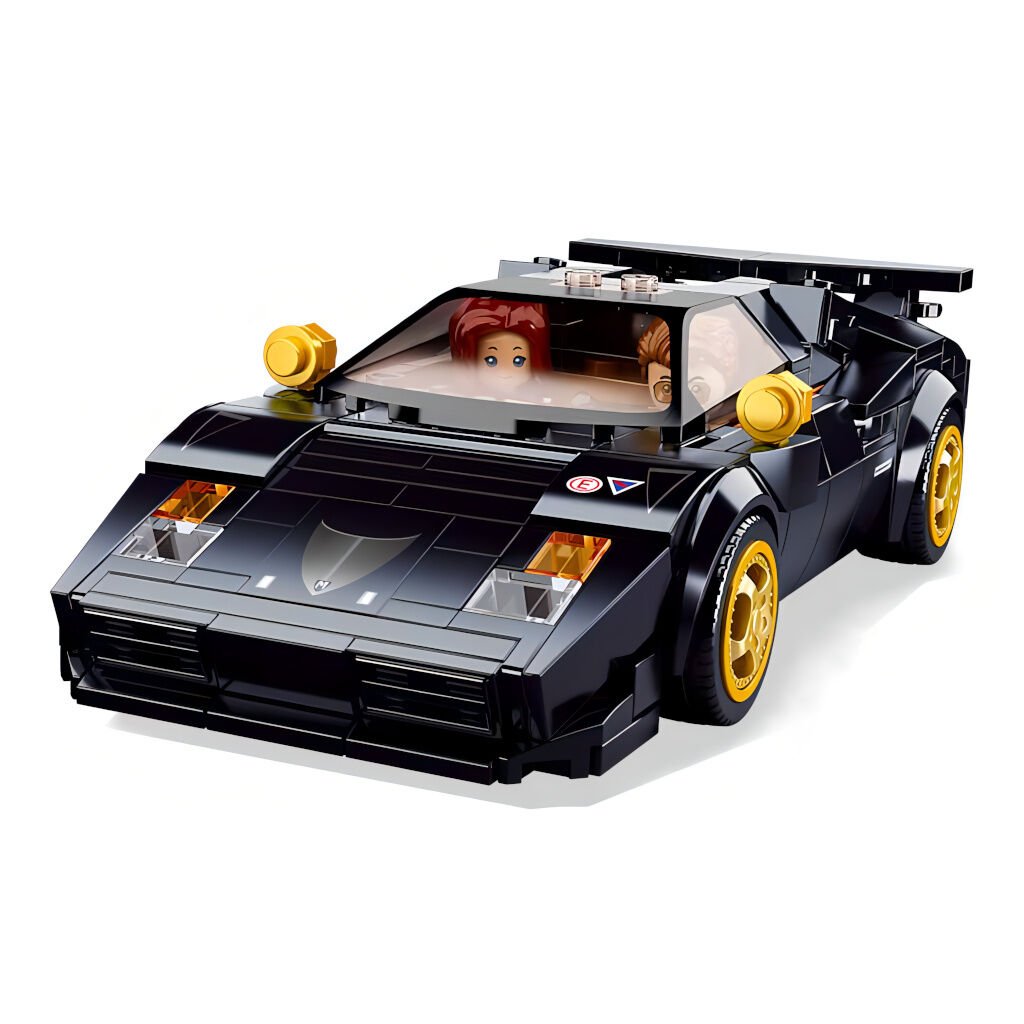 Jeu de Construction – Voiture de Sport Italienne Noire – Sluban