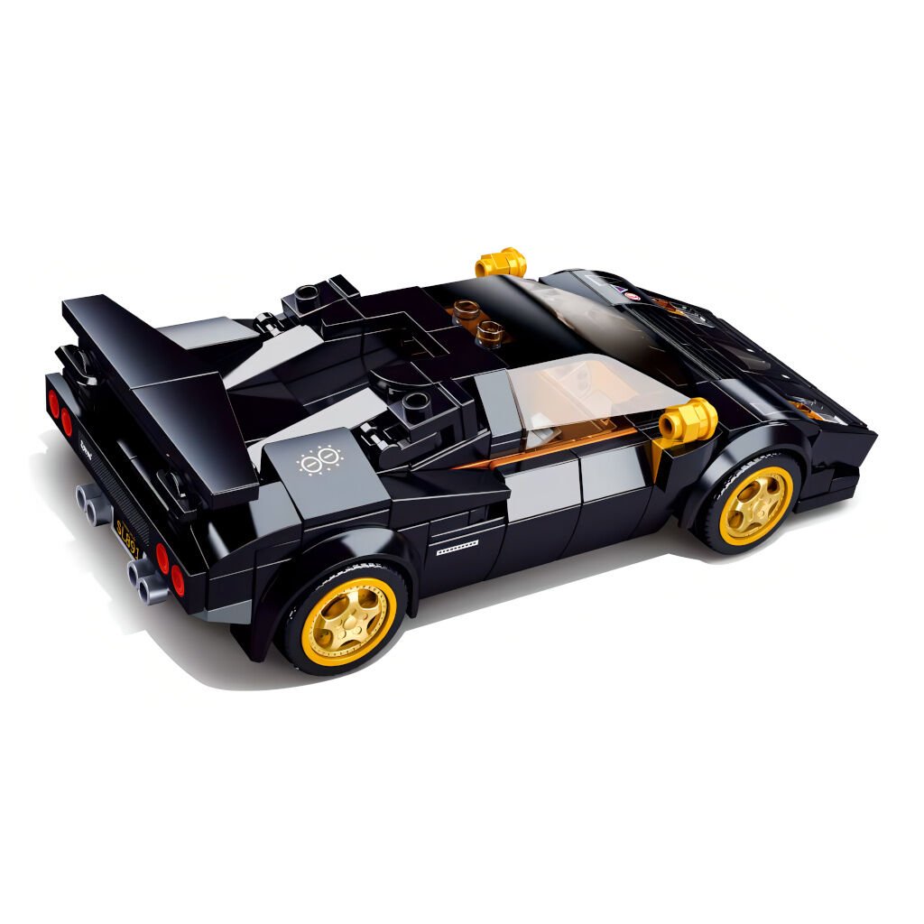 Jeu de Construction – Voiture de Sport Italienne Noire – Sluban