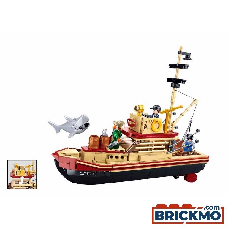 Jeu de Construction – Bateau de Pêche The Great Shark – Sluban