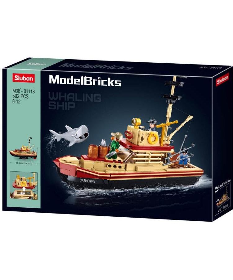 Jeu de Construction – Bateau de Pêche The Great Shark – Sluban
