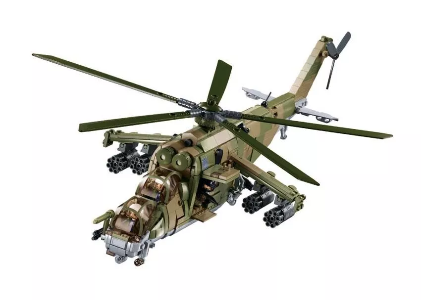 Jeu de Construction – Hélicoptère de Combat MI-24S – Sluban