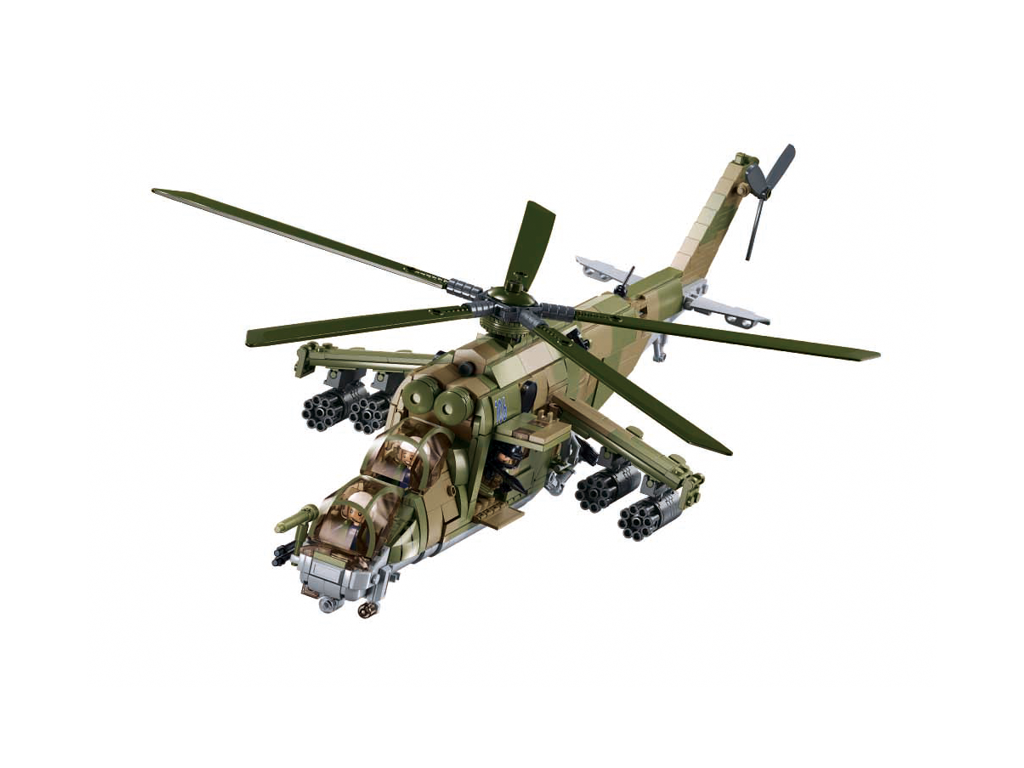 Jeu de Construction – Hélicoptère de Combat MI-24S – Sluban