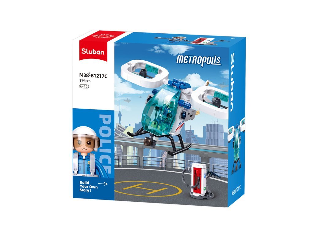Jeu de Construction – Police Metropolis – Patrouille Aérienne – Sluban
