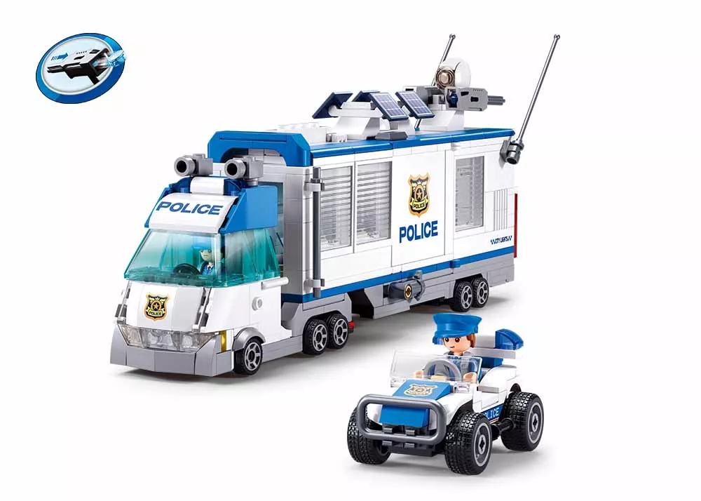 Jeu de Construction – Police Metropolis – Poste de Commandement Mobile – Sluban