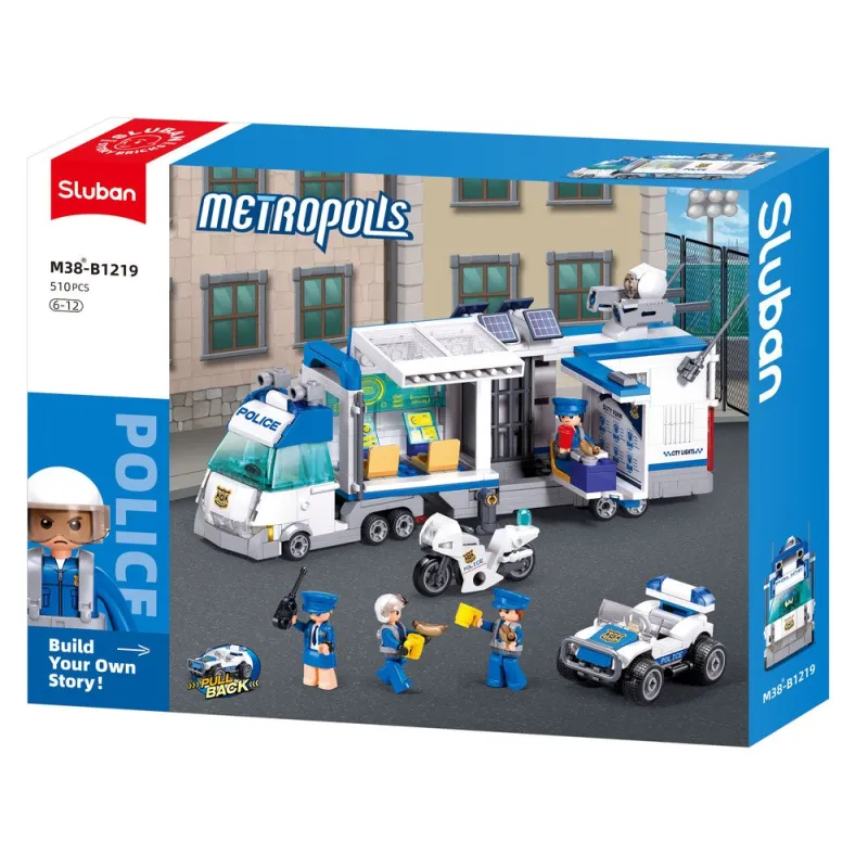 Jeu de Construction – Police Metropolis – Poste de Commandement Mobile – Sluban