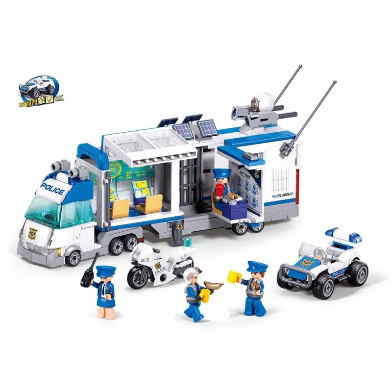 Jeu de Construction – Police Metropolis – Poste de Commandement Mobile – Sluban