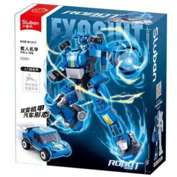 Jeu de Construction – Exosuit Robot et Voiture de Sport 2 en 1 – Sluban