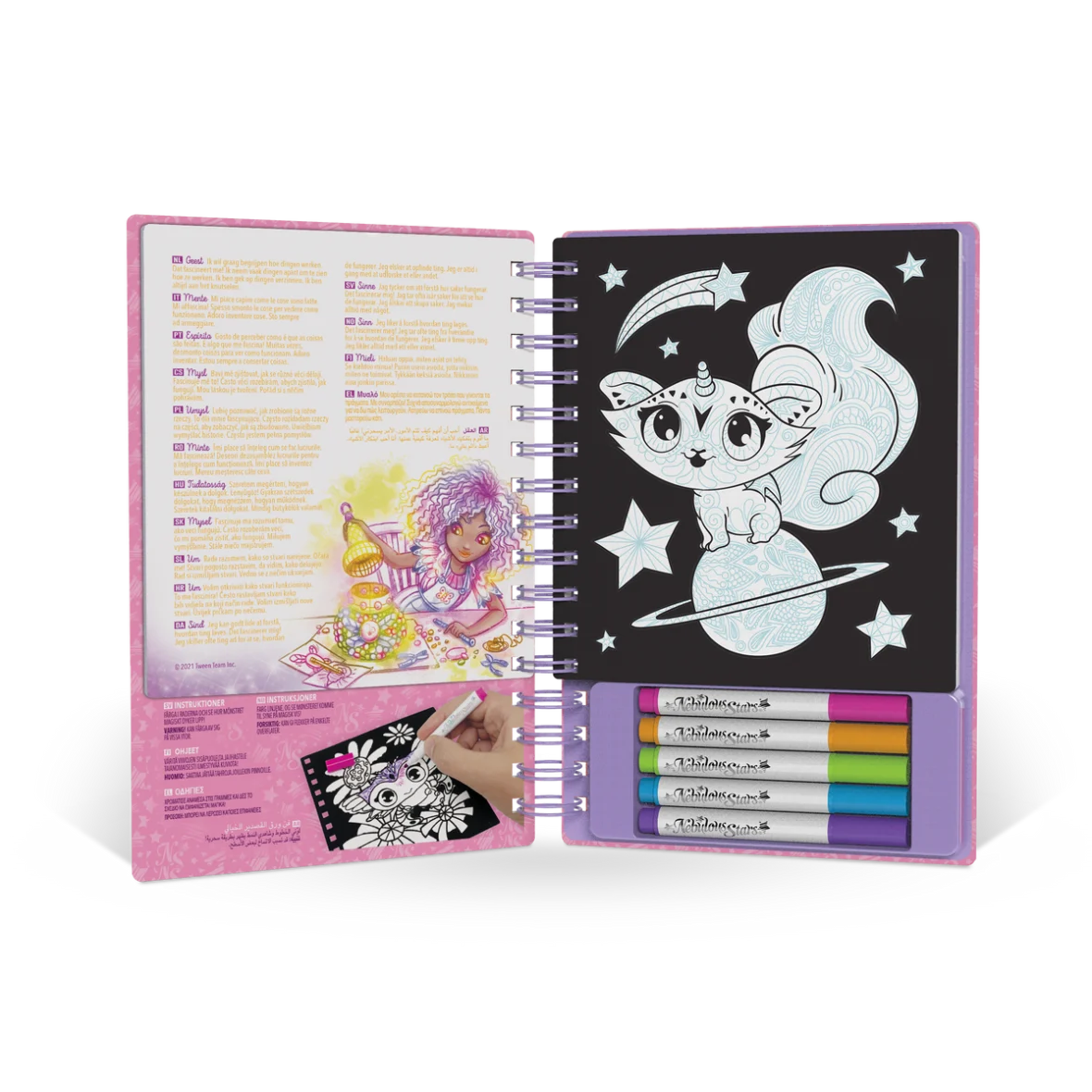 Petit Livre Créatif – Coloriage Velours Orelia – Nebulous Stars