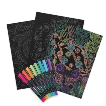 Livre de Coloriage à Pages Noires – Coralia – Nebulous Stars
