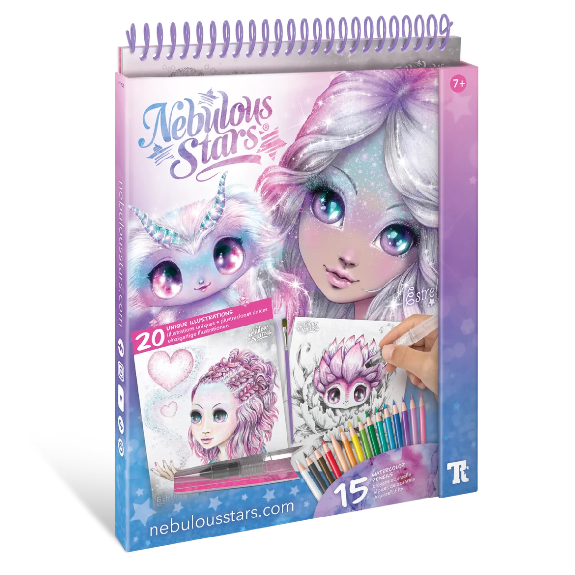 Livre de Coloriage Aquarelle – Estrelia – Nebulous Stars