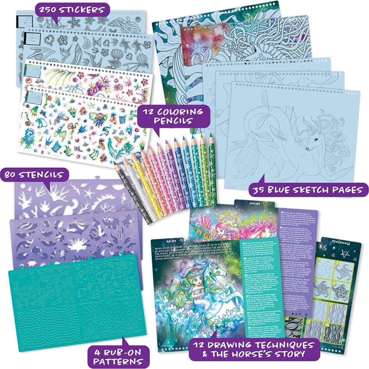 Carnet de Croquis – Chevaux Fantastiques Aquatiques – Nebulous Stars