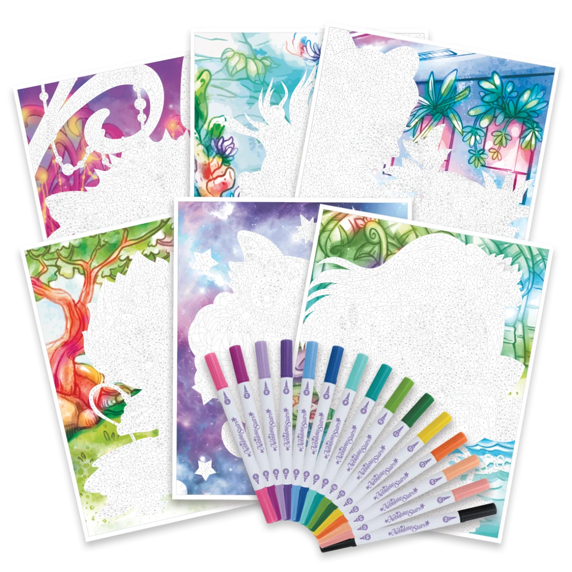 Livre de Coloriage par Numéros – Mystère – Nebulous Stars