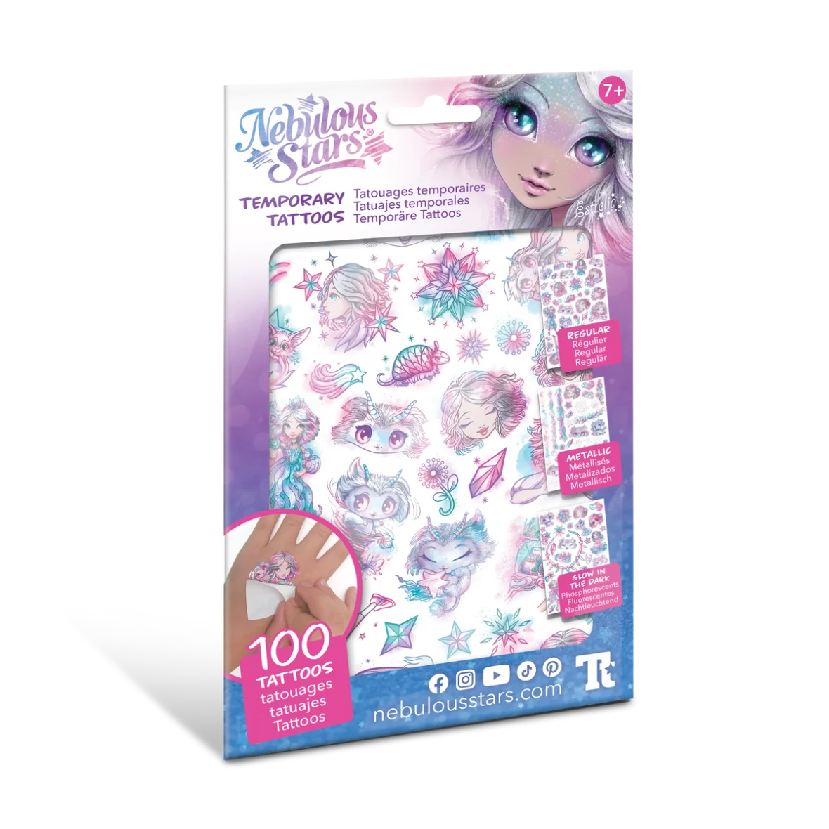 Tatouages Temporaires – 100 Motifs Assortis – Nebulous Stars
