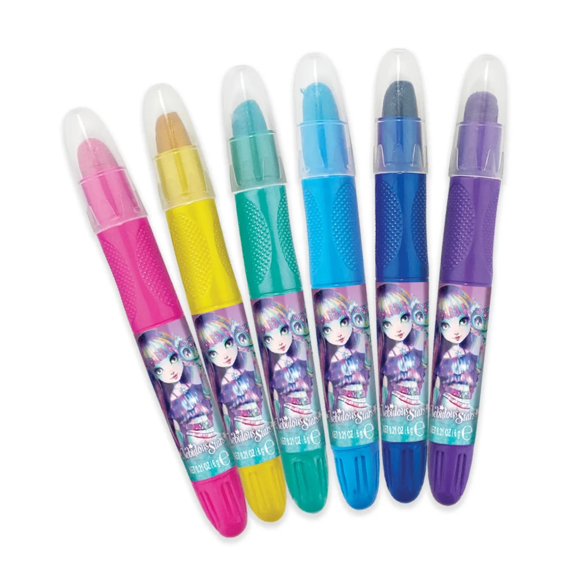 Craies pour Cheveux Pailletées – 6 Couleurs – Nebulous Stars