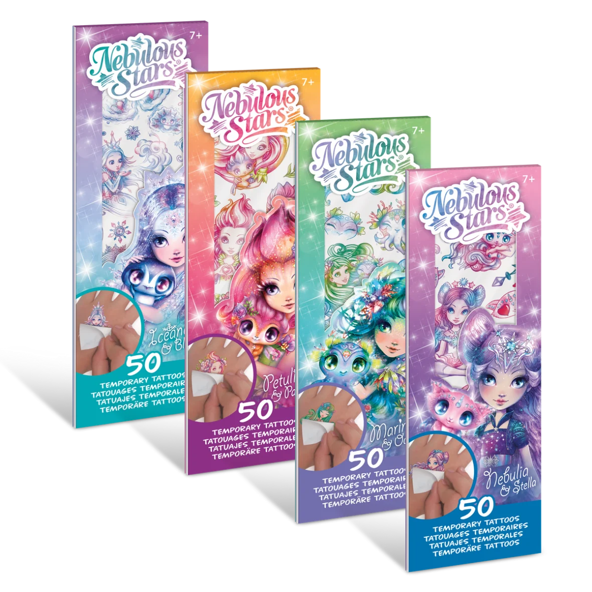 Mini Bloc de Tatouages Temporaires – 50 Motifs – Nebulous Stars