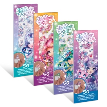 Mini Bloc de Tatouages Temporaires – 50 Motifs – Nebulous Stars