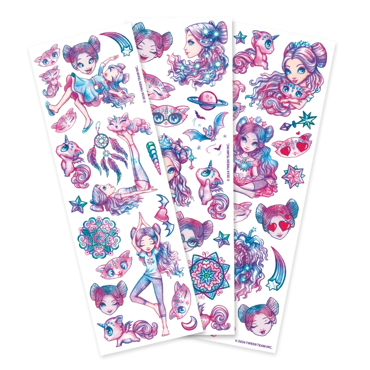 Mini Bloc de Tatouages Temporaires – 50 Motifs – Nebulous Stars