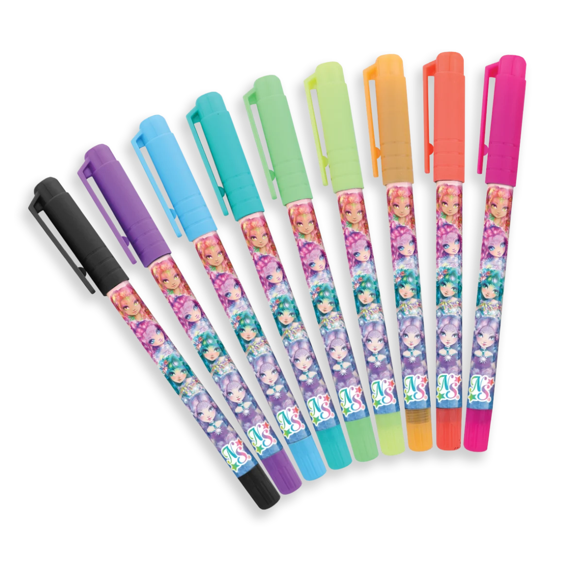 Coffret de 26 Stylos Gel – Fluo, Métallisés et Pailletés – Nebulous Stars