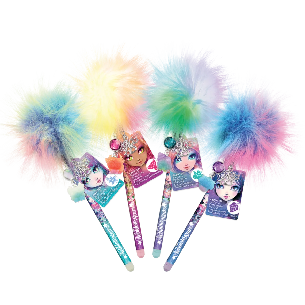 Stylo Parfumé à Pompon – Modèles Assortis – Nebulous Stars