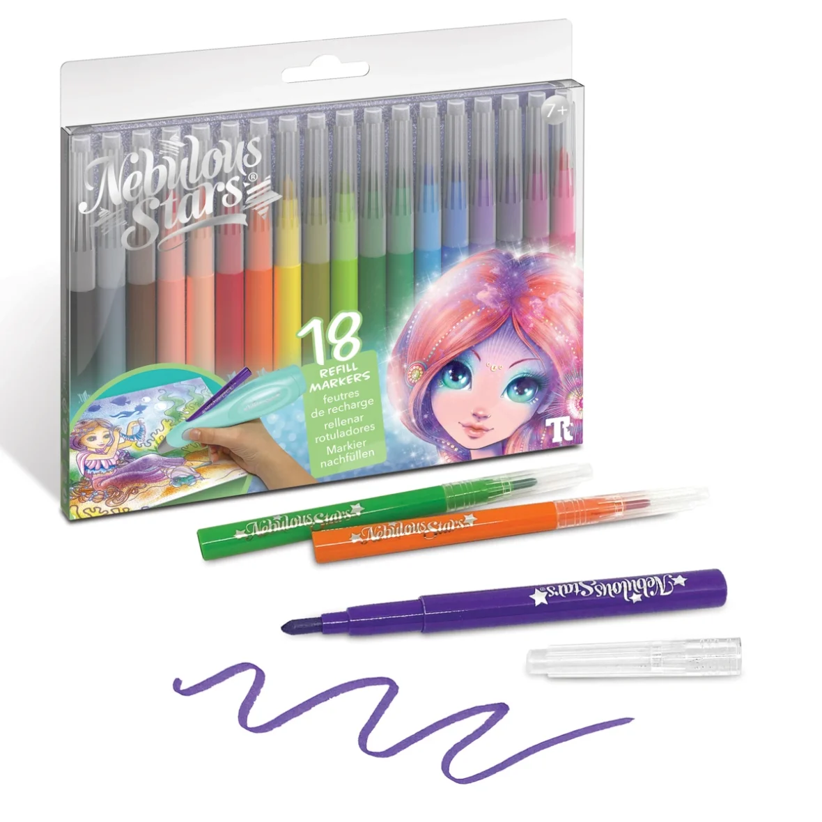 Coffret de 18 Feutres – Dessin et Aérographe – Nebulous Stars