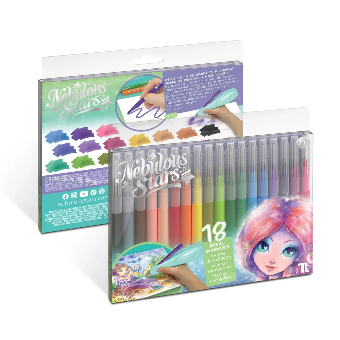 Coffret de 18 Feutres – Dessin et Aérographe – Nebulous Stars