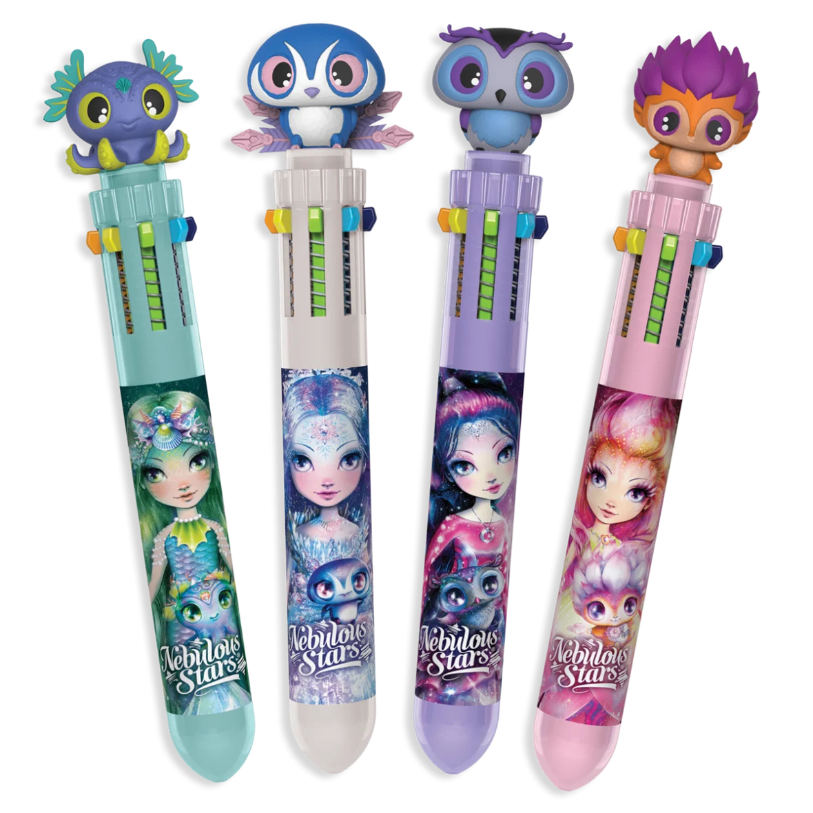 Stylo à Bille – 10 Couleurs Assorties – Nebulous Stars