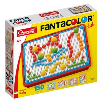 Quercetti Fantacolor Portable Small – Jeu de mosaïque 160 clous