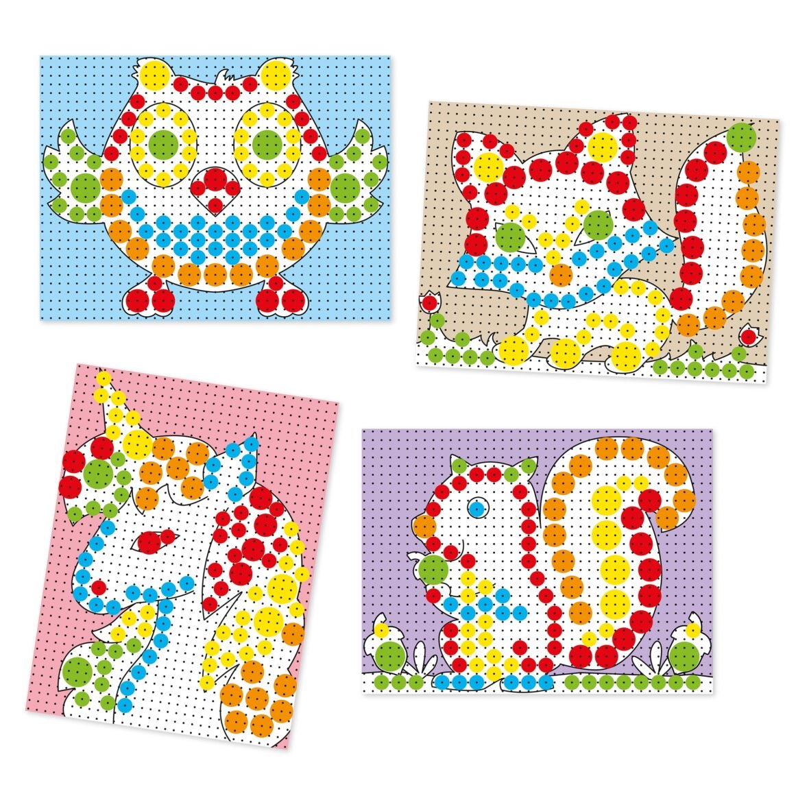 Quercetti Fantacolor Portable Small – Jeu de mosaïque 160 clous